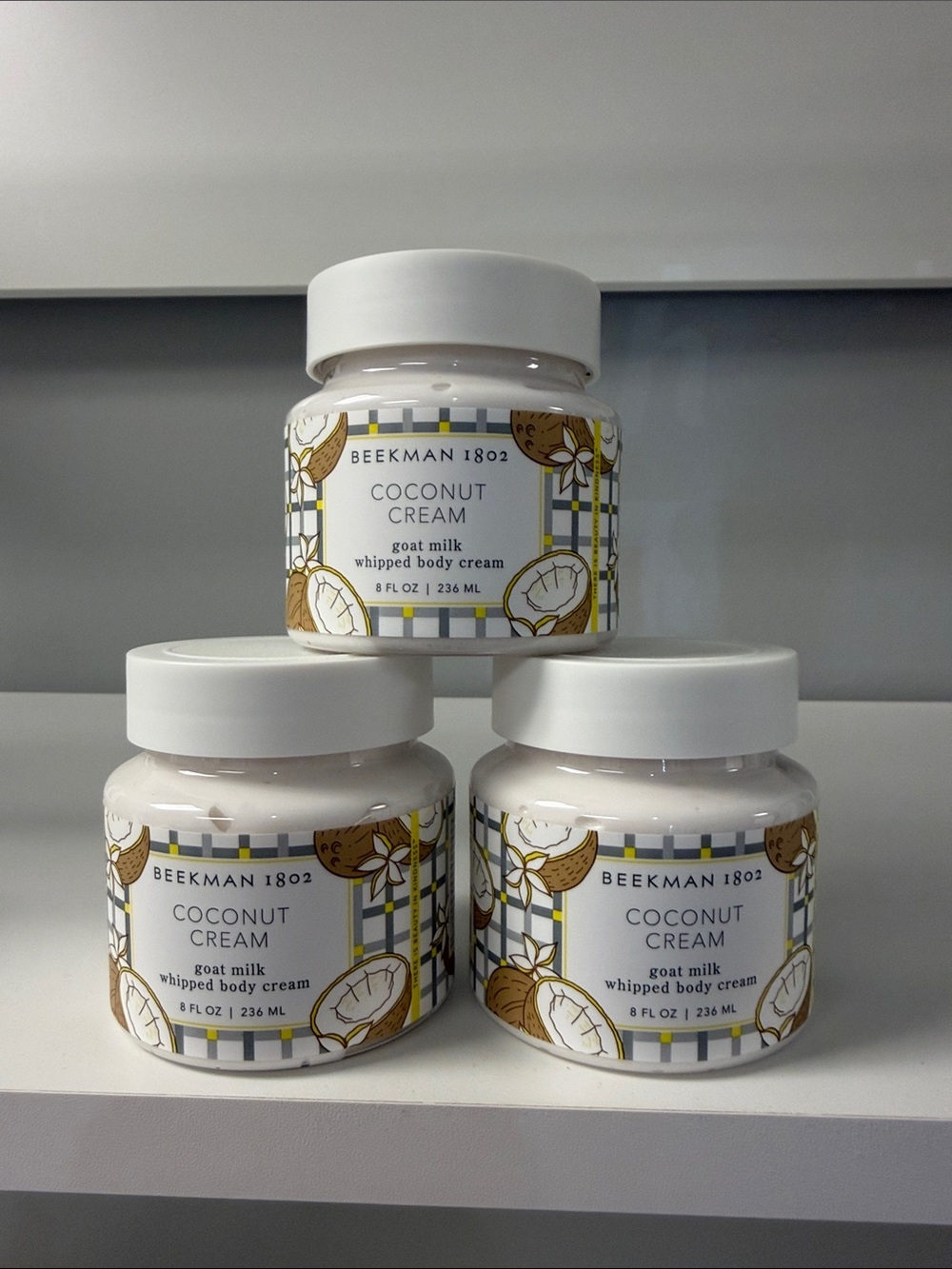 Beekman 1802 coconut Creme whipped body cream set of 3